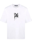 Dolce & Gabbana Graffiti Logo Print with Rubber effect T-Shirt in White