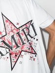 Amiri Paisley Red Star Printed Logo T-Shirt in White