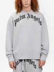 Palm Angels GD Curved Logo print Sweatshirt in Grey