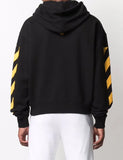 Off-White Caravaggio Diag-Stripe Painting Printed Hoodie in Black