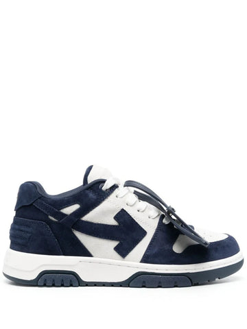 Off-White Out of Office Suede Trainers in Navy Blue