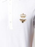 Dolce & Gabbana Embroidered Piqué Polo in White