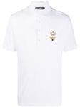 Dolce & Gabbana Embroidered Piqué Polo in White