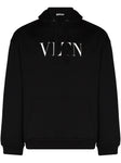 Valentino Garavani VLTN Logo Print Hoodie in Black