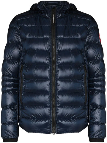 Canada Goose Crofton Padded Down Hooded Jacket in Atlantic Navy