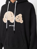 Palm Angels Bear-motif Hoodie Black