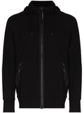 C.P. Company Diagonal Raised Fleece Goggle Jacket in Black