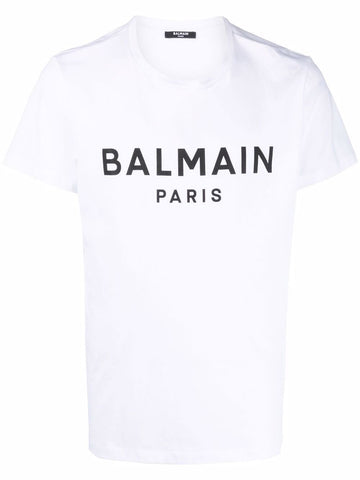 Balmain Paris Print Logo White T-shirt