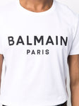 Balmain Paris Print Logo White T-shirt