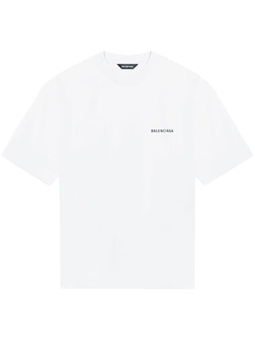 Balenciaga Logo Print Short-sleeve T-shirt White