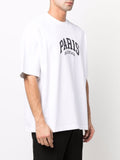 Balenciaga Paris Logo Cotton T-shirt White