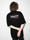 Balenciaga Political Campaign Printed Logo Oversized T-shirt Black