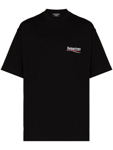 Balenciaga Political Campaign Printed Logo Oversized T-shirt Black