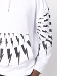 Neil Barrett Thunderbolt-print Hoodie in White