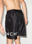 Givenchy Logo Print Swim Shorts in Black