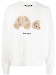 Palm Angels Bear Crew Neck Sweatshirt White