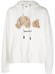 Palm Angels Teddy Bear Print Hoodie in White