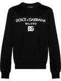 Dolce & Gabbana Jersey DG Embroidery Sweatshirt in Black