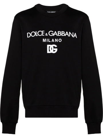 Dolce & Gabbana Jersey DG Embroidery Sweatshirt in Black