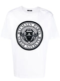 Balmain Flocked Coin T-Shirt in White