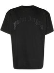 Palm Angels Glittered Logo Classic T-Shirt in Black