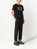 Valentino VLTN Print College Logo T-Shirt in Black