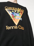 Casablanca Tennis Club Icon Printed Sweatshirt in Black