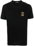 Dolce & Gabbana Embroidered Pique T-Shirt in Black