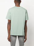 Balmain Paris Print Logo T-Shirt in Aqua Green