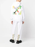 Off-White Brush Arrows Logo Printed Joggers in White