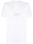 Balmain Silver Print T-Shirt in White