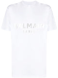 Balmain Silver Print T-Shirt in White