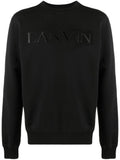 Lanvin Paris Logo Embroidered Sweatshirt in Black