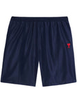 AMI Paris Embroidered logo Swim Shorts in Navy