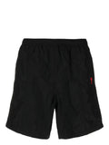 AMI PARIS Embroidered logo Swim Shorts in Black