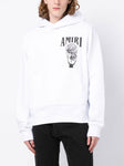 Amiri Crystal Ball Logo Hoodie in White