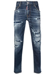 Dsquared2 Distressed-finish Tapered-leg Jeans Blue