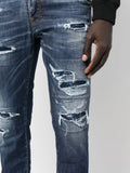 Dsquared2 Distressed-finish Tapered-leg Jeans Blue