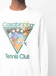 Casablanca Tennis Club Icon Graphic-print Sweatshirt White