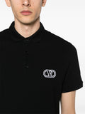 Valentino VLOGO Signature Patch Polo in Black