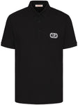 Valentino VLOGO Signature Patch Polo in Black