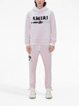 Amiri Logo Patch Cotton Hoodie in Pink