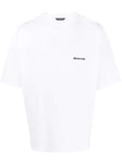 Balenciaga BB Logo Embroidered Oversized T-Shirt in White