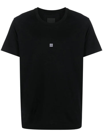 Givenchy Small 4G Logo Embroidered T-Shirt in Black