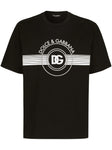 Dolce & Gabbana Interlock DG Logo Print Black T-Shirt