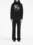 Burberry EKD Knight Embroidered Logo Hoodie in Black