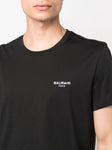 Balmain Small Logo Embroidered T-Shirt in Black