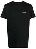 Balmain Small Logo Embroidered T-Shirt in Black