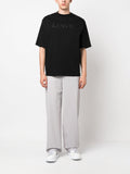 Lanvin Embroidered Logo T-Shirt in Black