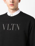 Valentino Black VLTN Logo Printed Sweatshirt in Black